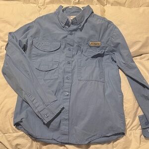 Columbia Men's Light Blue Button Down Shirt